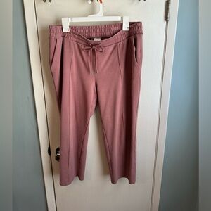 a new day high waisted pull on knit pants ankle length size large